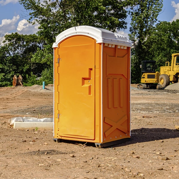 what is the cost difference between standard and deluxe portable restroom rentals in Red River County Texas